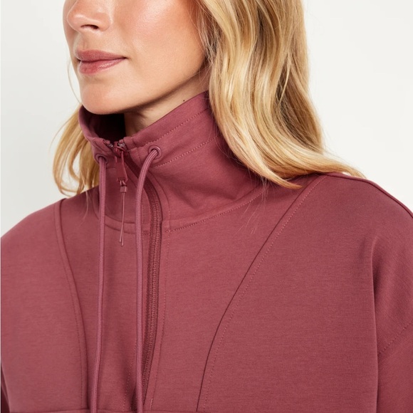 Old Navy Half-Zip Athleisure Dusty Rose - Picture 2 of 4